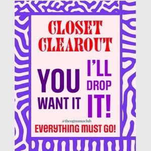 Closet Clearout // Everything Must Go! // Price Drop // Fridays + Sundays
